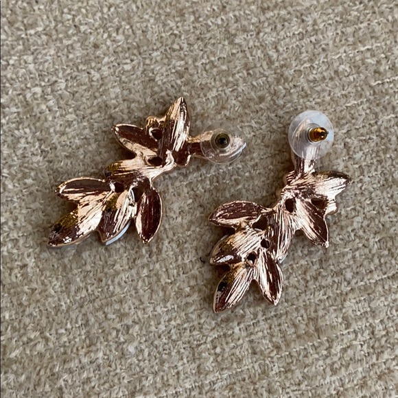 SOLD Rose Gold Gem Stone Earrings - Picture 4 of 11